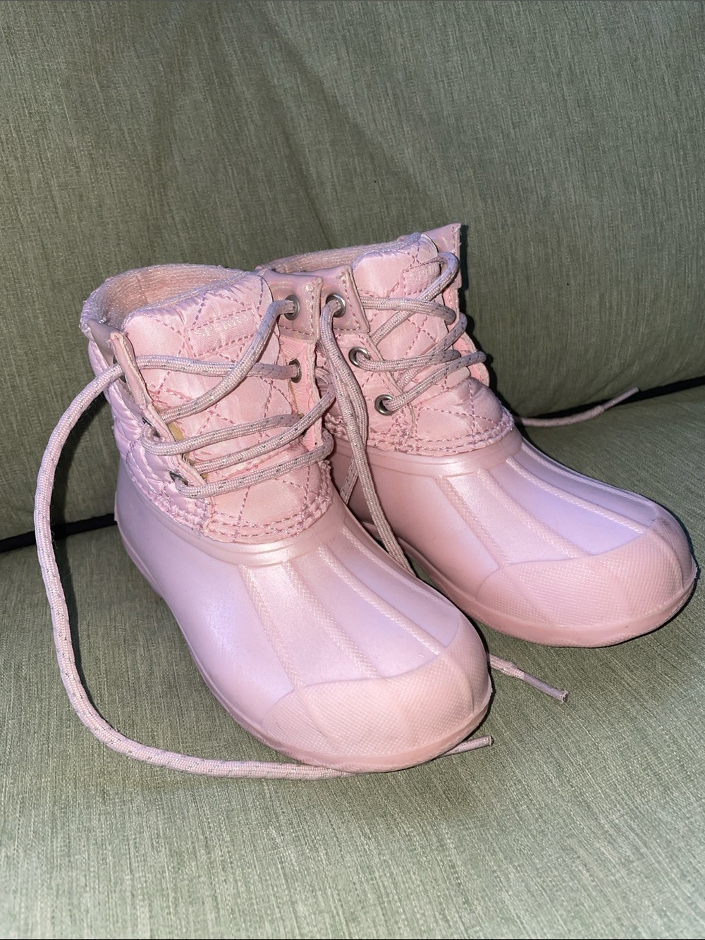 Sperry Kids Pink Waterproof Winter Boots - Lace-Up